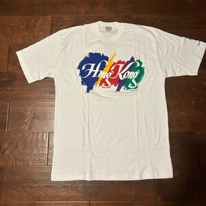 Dim Sum Short Slv Ringer Neck Hong Kong tee shirt.  100% heavy wt cotton. NWT